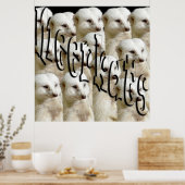 White Meerkat Army and Logo, Poster (Küche)