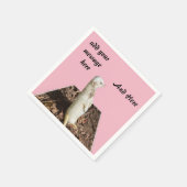 White Meerkat Dimensional Art Template, Serviette (Ecke)