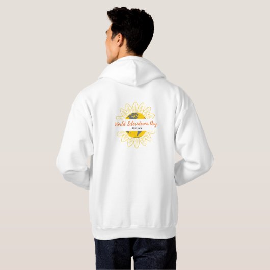 White Men Hoodie - Welt-Skleroderma-Tag (Schwarz voll)