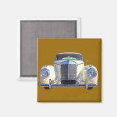 White Mercedes Benz 300 Luxuswagen Magnet (Vorderseite/Rückseite)