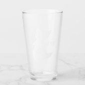 White Mermaid Silhouette & Monogram Script Glas (Vorderseite)