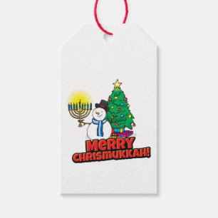 White "Merry Chrismukkkah" Geschenk Tags Geschenkanhänger