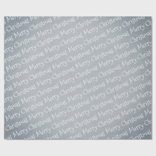 White Merry Christmas Kraft Papiertextur Geschenkpapier (Flach)