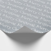 White Merry Christmas Kraft Papiertextur Geschenkpapier (Ecke)