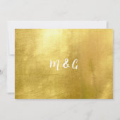 White & Metallic Gold Glam Save the Date (Rückseite)