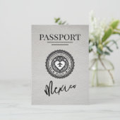 White Mexico Pass Save the Date (Stehend Vorderseite)