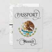 White Mexico Passport Save the Date (Vorne/Hinten)