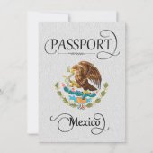 White Mexico Passport Save the Date (Vorderseite)