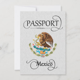 White Mexico Passport Save the Date