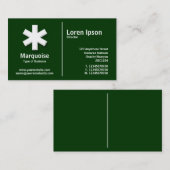 White Middle Rule Asterisk - Dark Green (003300) Visitenkarte (Vorne/Hinten)