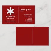 White Middle Rule Asterisk - Maroon (99000) Visitenkarte (Vorne/Hinten)
