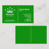 White Middle Rule (Crown) - Green (009900) Visitenkarte (Vorne/Hinten)