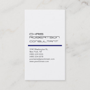 White Midnight Blue Attractive Charm Business Card Visitenkarte