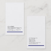White Midnight Blue Attractive Charm Business Card Visitenkarte (Vorne/Hinten)