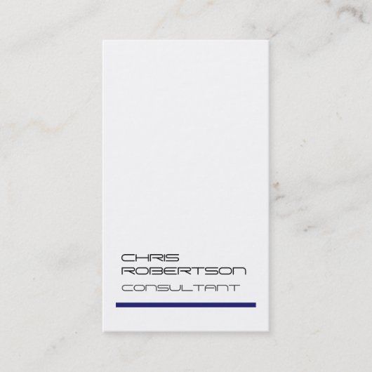 White Midnight Blue Attractive Charm Business Card Visitenkarte (Vorderseite)