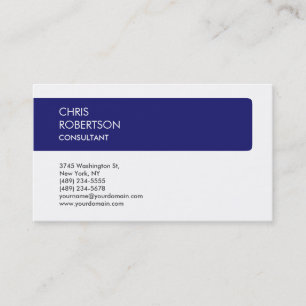 White Midnight Blue Attractive Charm Business Card Visitenkarte
