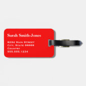 White MINE on Red Gepäckanhänger (Rückseite horizontal)