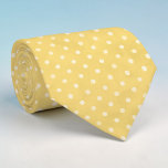 White Mini Polka Dots on Yellow Necktie Krawatte<br><div class="desc">This charming necktie features a delightful pattern of white mini polka dots elegantly set against a soft yellow background. Perfect for adding a touch of playful sophistication to any outfit, this tie is a versatile accessory suitable for various occasions, from casual business meetings to special events. The high-quality material ensures...</div>