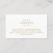 White Minimal Business Card Visitenkarte (Vorderseite)