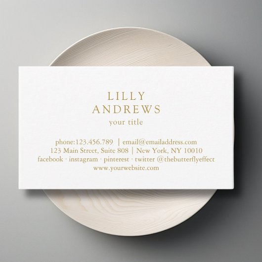 White Minimal Business Card Visitenkarte