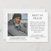 White Minimal Foto Erholung in Peace Announcement Ankündigung (Vorderseite)