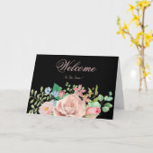 White Minimal Lila Daisy Willkommenskarte Karte (Gelbe Blume)