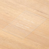 White Minimal Modern Save the Date Card Acryleinladungen (Ablage )