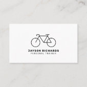 White Minimal Personal Trainer Cycling Instruction Visitenkarte (Vorderseite)
