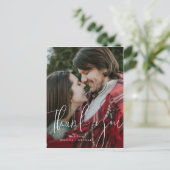 White Minimal Typografie Danke Karten (Stehend Vorderseite)