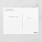 White Minimal Typografie Danke Karten (Rückseite)