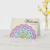 White Minimal Yellow Daisy Willkommenskarte Karte (Gelbe Blume)