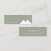 White minimale einfache Green environment visit Mini Visitenkarte (Vorne/Hinten)