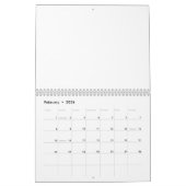 White Minimalist Background – Solid Blank Canvas Kalender (Feb 2026)