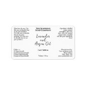 White Minimalist Cosmetics Dropper Bottle  Adressaufkleber (Vorne)