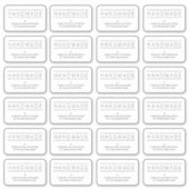 White Minimalist Handmade Artisan Gratitude  Aufkleber (Vorderseite)