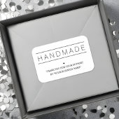 White Minimalist Handmade Artisan Gratitude Aufkleber