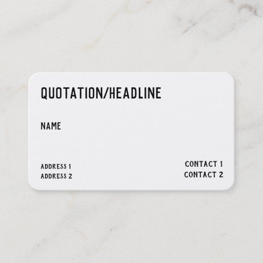 White Minimalist - QR-Code - Visitenkarte (Vorderseite)