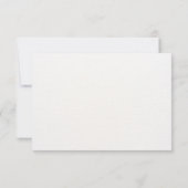 White Minimalist watercolor flowers wedding RSVP Karte (Rückseite)