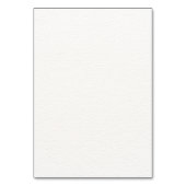 White Minimalist watercolor flowers wedding Tischnummer (Rückseite)