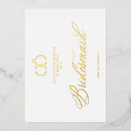 White Minimalist Wedding Rings Bridesmaid Luxury Folieneinladung