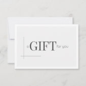 White Minimalistic Business Geschenkgutschein (Rückseite)