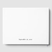 White Minimalistisch Classic Chic Wedding Gästebuch (Rückseite)