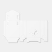 White Minimalistisch Classic Chic Wedding Geschenkschachtel (Ungefaltet)