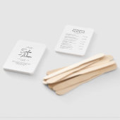 White Minimalistisch Elegant Wedding Program Fächer (Non-assembled)