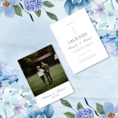 White Minimalistisch Elegante Foto Hochzeit Einladung