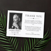 White Minimalistisch Foto Beileid Vielen Dank Dankeskarte