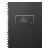 White Minimalistisch Live Your Best Life Notebook Notizblock (Vorderseite)
