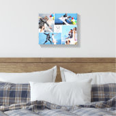 White Minimalistisch Monogram Wedding 4 Foto Colla Leinwanddruck (Insitu (Schlafzimmer))