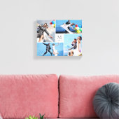 White Minimalistisch Monogram Wedding 4 Foto Colla Leinwanddruck (Insitu (Wohnzimmer))