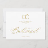 White Minimalistisch Wedding Rings Bridesmaid Luxu (Vorderseite)